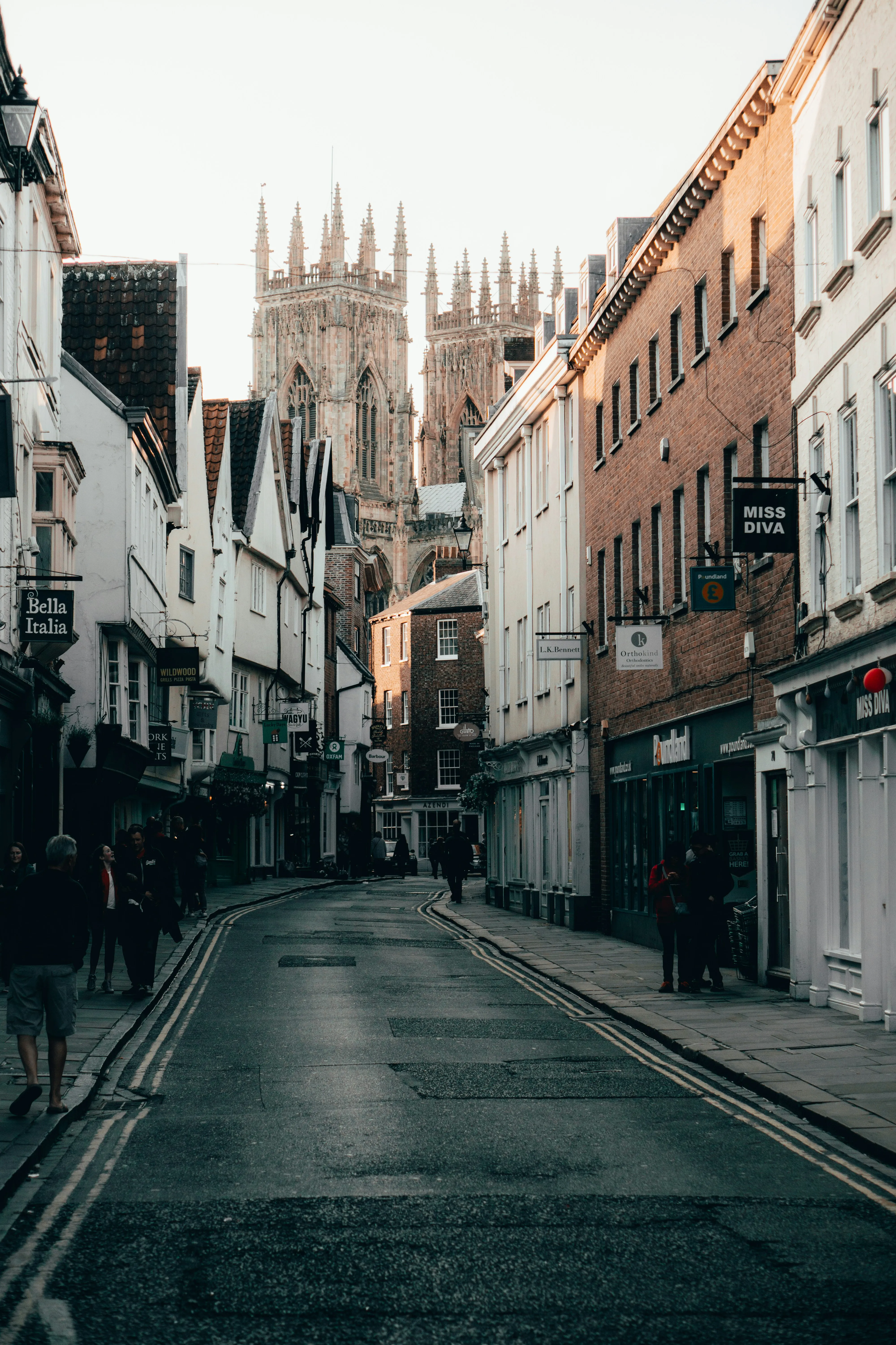 York Minster and the streets of York
